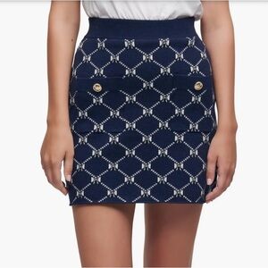 NWT Maje Jacquard knit skirt with bows